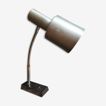 Vintage desk lamp in metal and wood