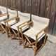 4 mid-century safari folding chairs
