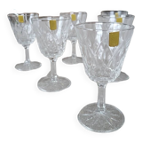 Lot 6 crystal glasses from Reims