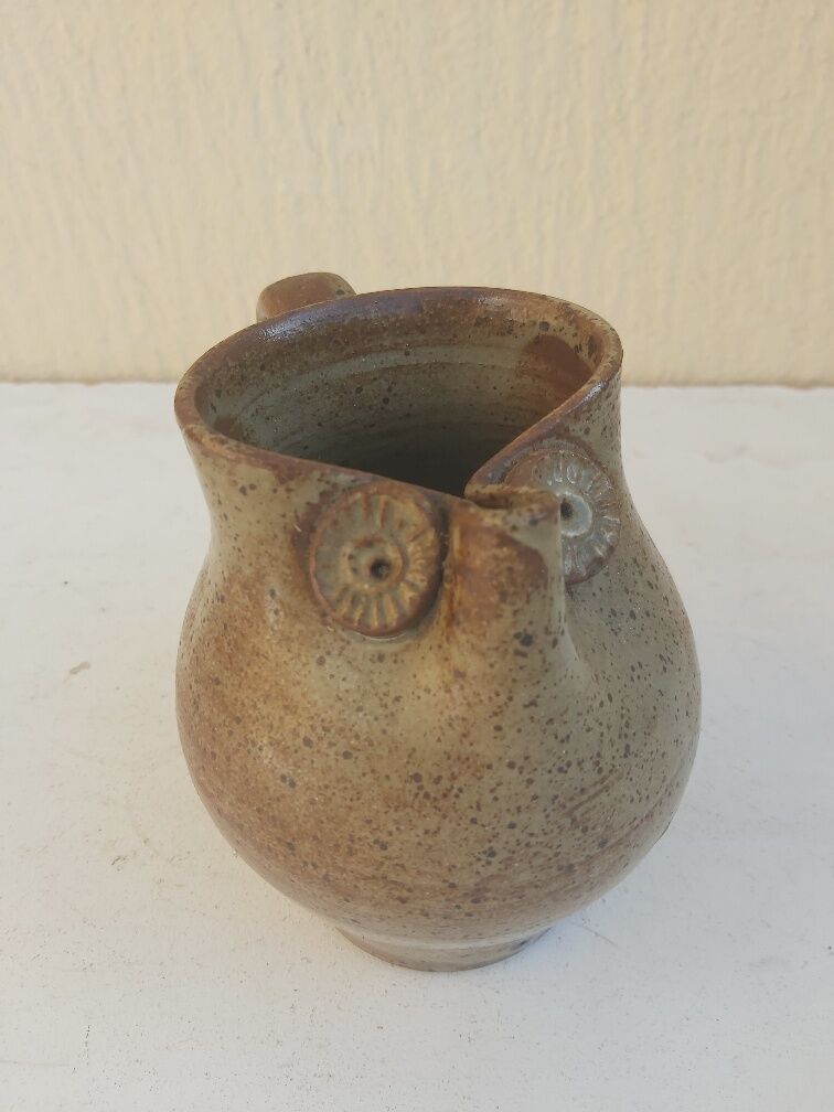 Pitcher zoomorphic sandstone vintage owl