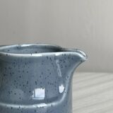 Small sauce boat, blue speckled ceramic creamer