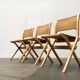 Vintage Italian folding chairs by Ilmari Tapiovaara for Olivo Italy, set of 3.