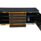 Brass and lacquer sideboard by Jean Claude Mahey, 1970s