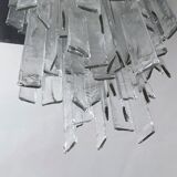 Mazzega, xl vintage clear murano glass elements chandelier from 70s