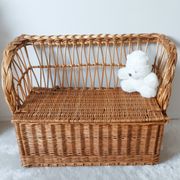 Old toy chest in rattan
