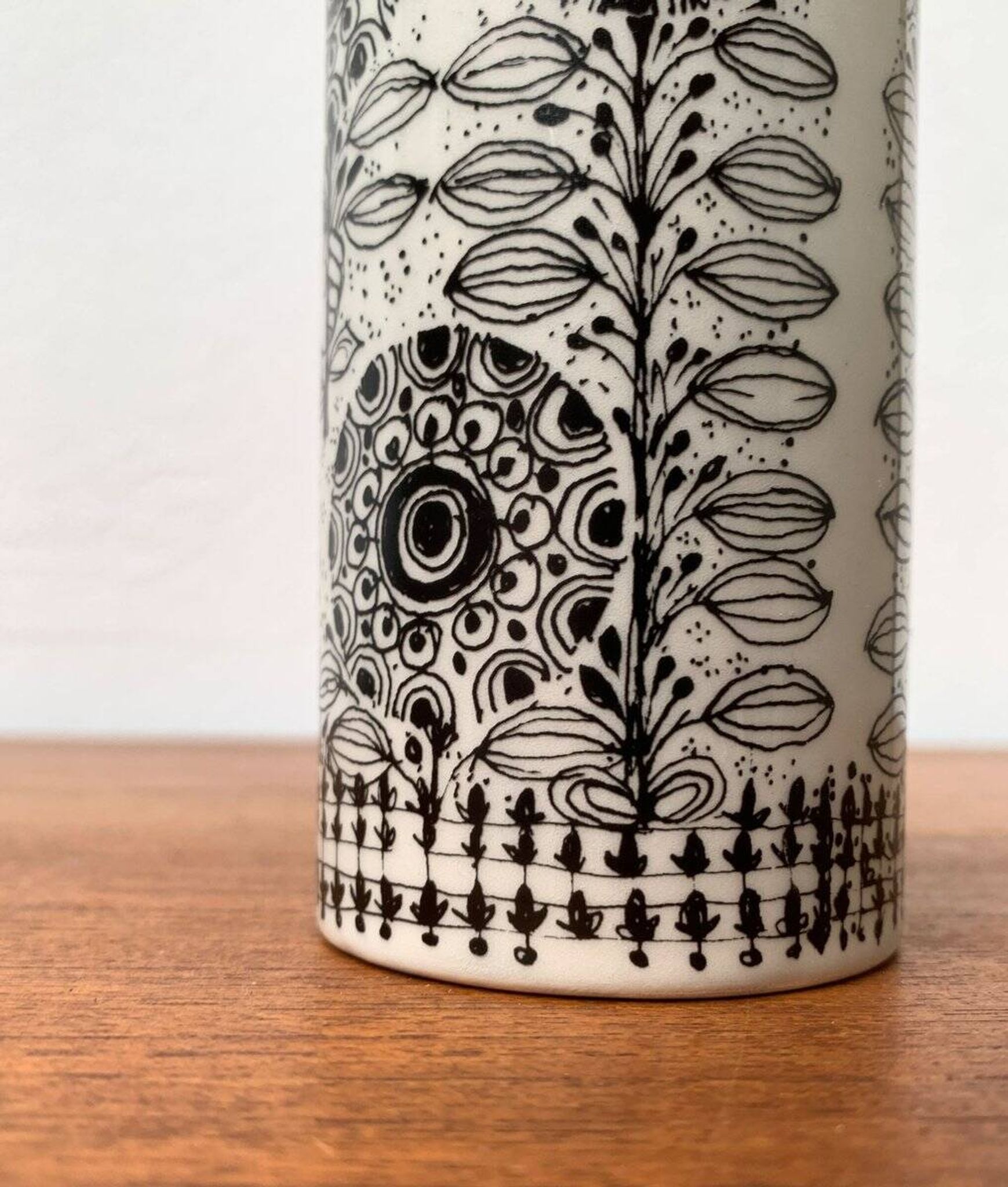 Danish Flora vase from the mid-century by Bjørn Wiinblad for Nymölle Denmark, 1960s.