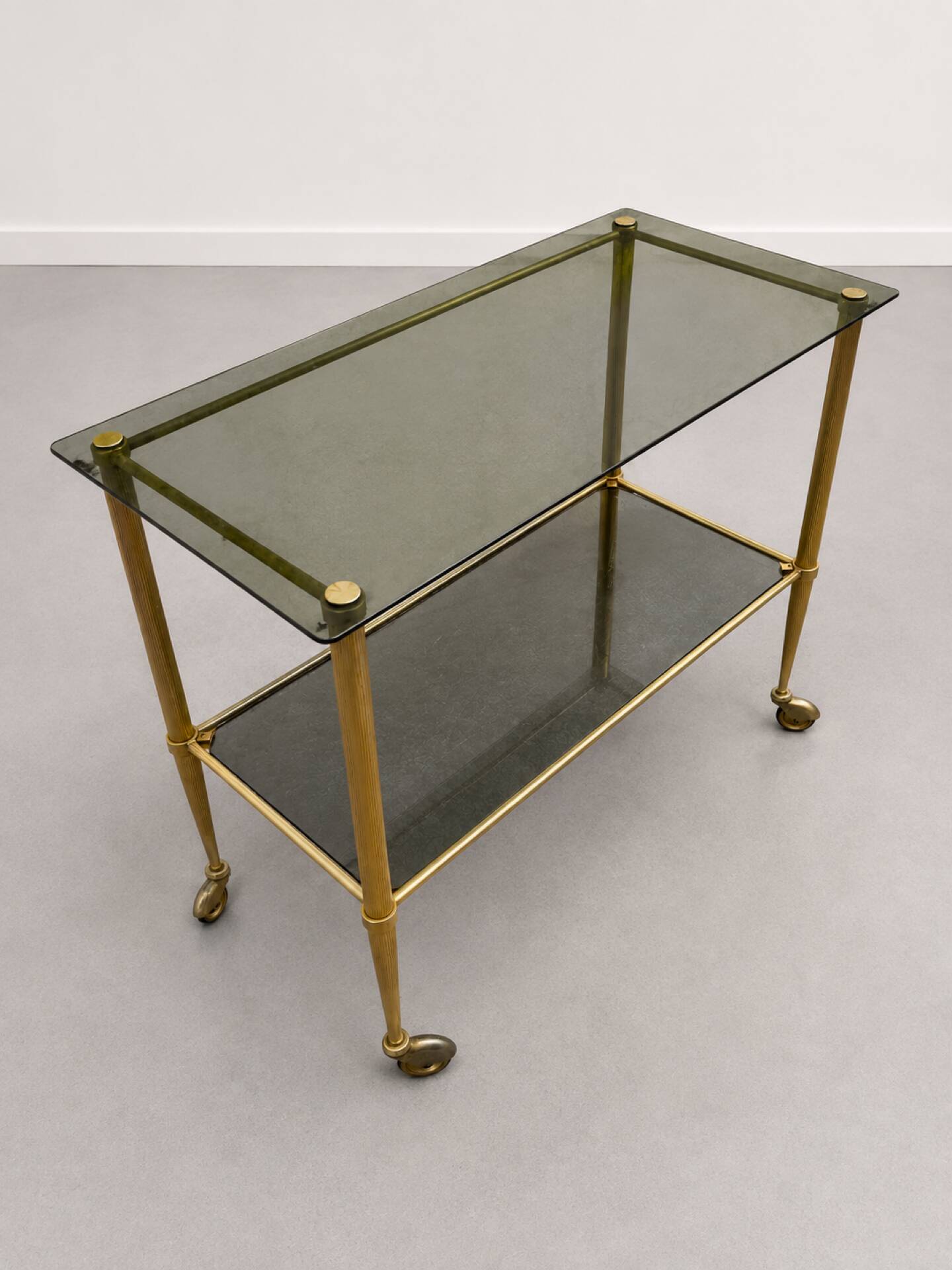 Vintage dessert table in brass and glass – 60s/70s style