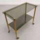 Vintage dessert table in brass and glass – 60s/70s style