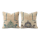 Lot de 2 housses de coussin turque vintage 51x51 cm