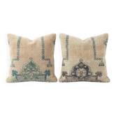 Set of 2 vintage Turkish cushion covers 51x51 cm