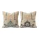 Lot de 2 housses de coussin turque vintage 51x51 cm