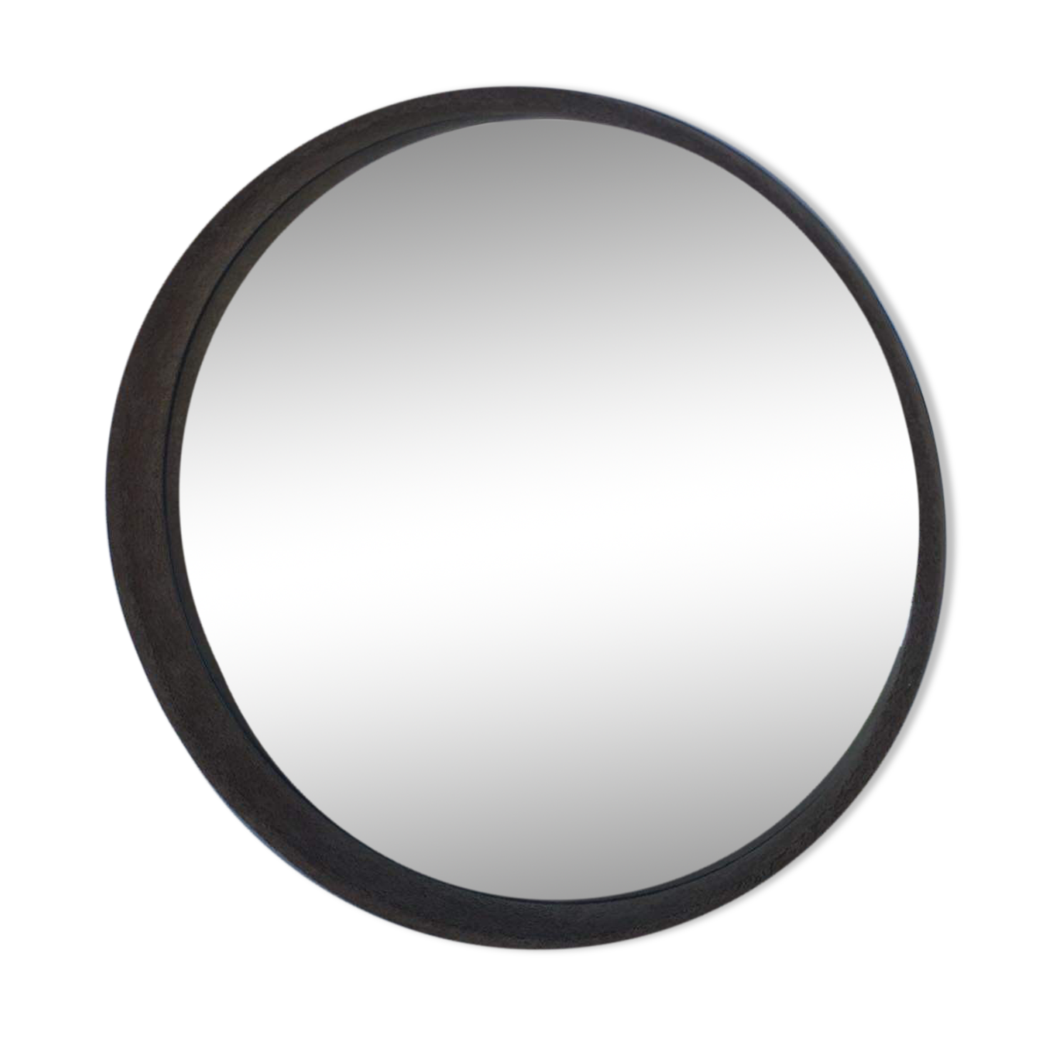 Vintage round velvet mirror