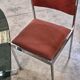 Dining room table + 4 stainless steel and smoked glass chairs 1970