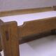Brutalist Scandinavian bar cart / serving trolley in solid oak, 1950s