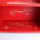 Black and red chinoiserie wardrobe – illuminated vintage furniture