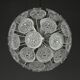 Vintage crystal dandelion lustre, Italy, 1960s
