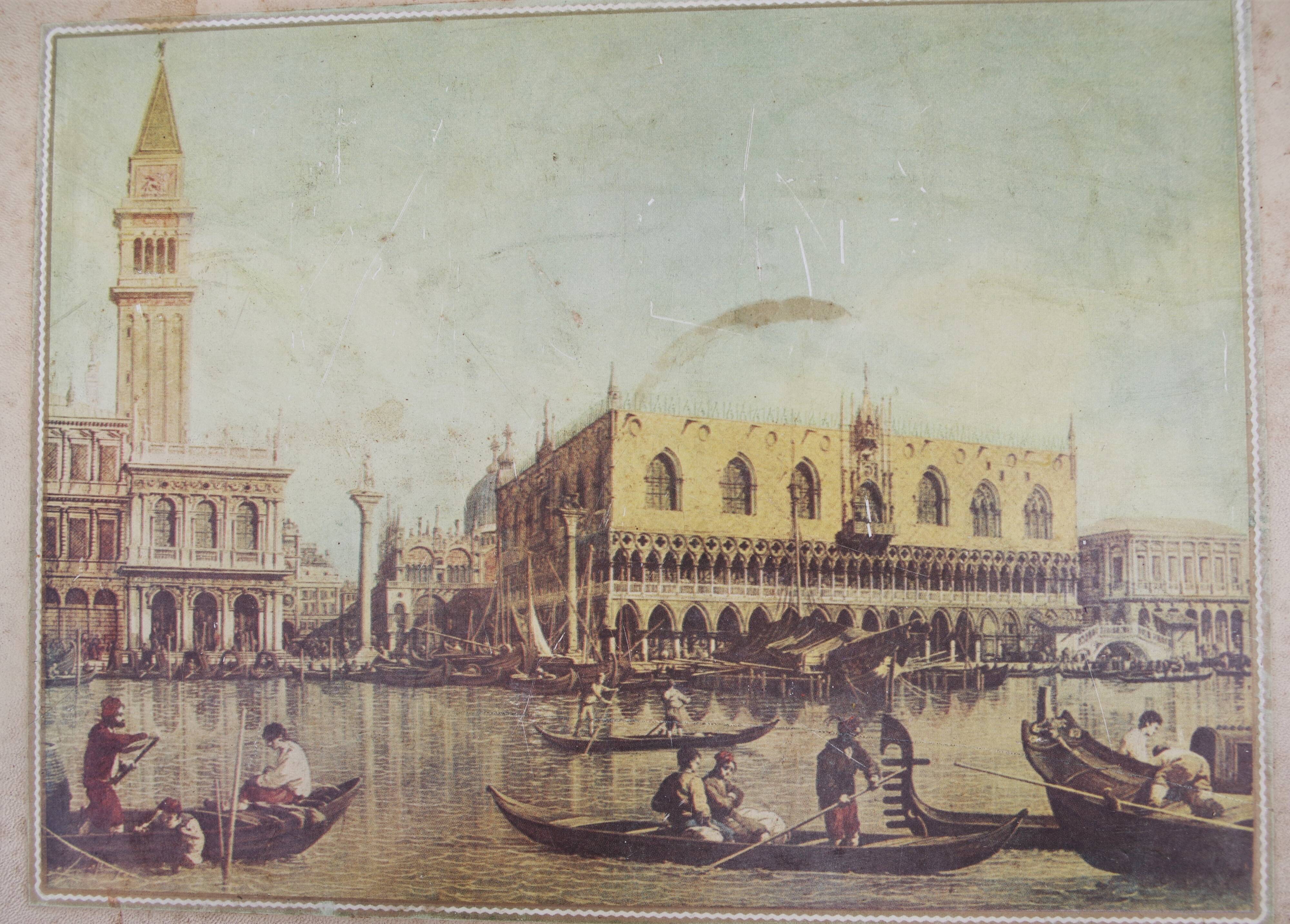 Boîte de Jeu avec Roulette Représentant la Ville de Venise, 1960s