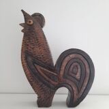 Large ceramic rooster sculpture 1970s