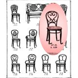 Fischel bistro chair Art Nouveau 1880 canne, wood-curved