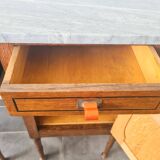 Pair of retro gray marble bedside tables