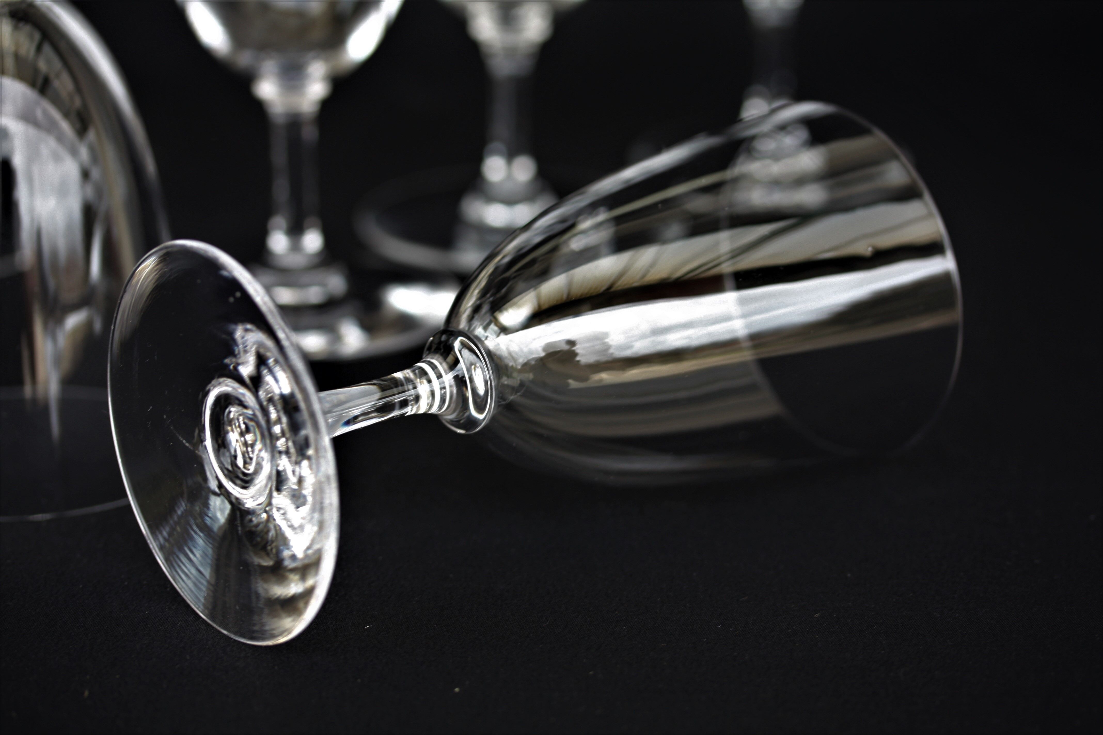 Série de 6 verres à eau en cristal de Baccarat modèle Comtesse de Paris