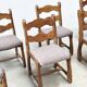 6 chaises de salle à manger Razorback