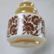 Venini Vintage Murano Glass Pendant Light, White and Brown Floral Design, 1950s