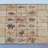 Rectangular metal and cermal herbarium coffee table by Roger Capron, 1960s