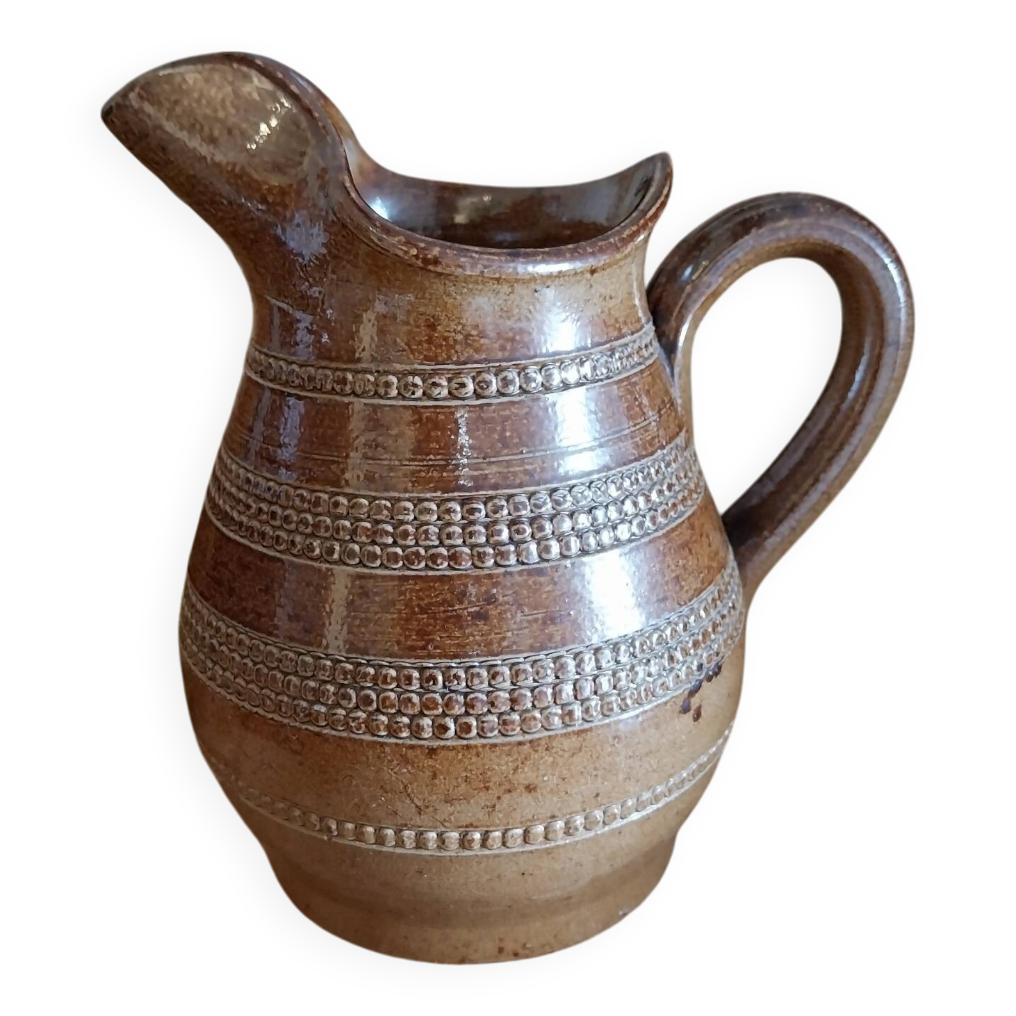 Small vintage stoneware pitcher
