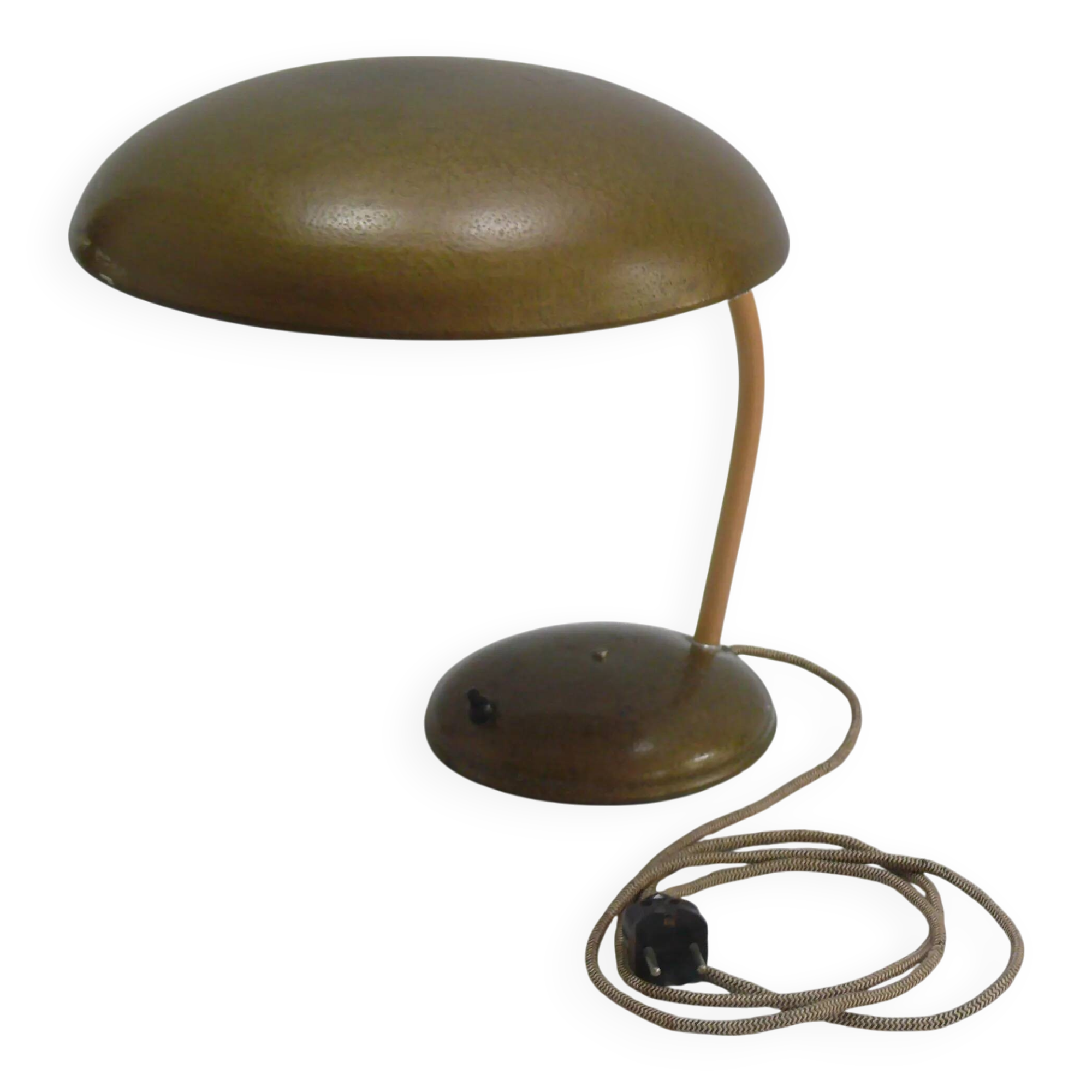 Table lamp, desk lamp with large adjustable shade, mid-century vintage style