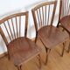 Lot de 5 chaises bistrot baumann vintage
