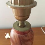 Art-deco style lamp base in speckled frosted glass