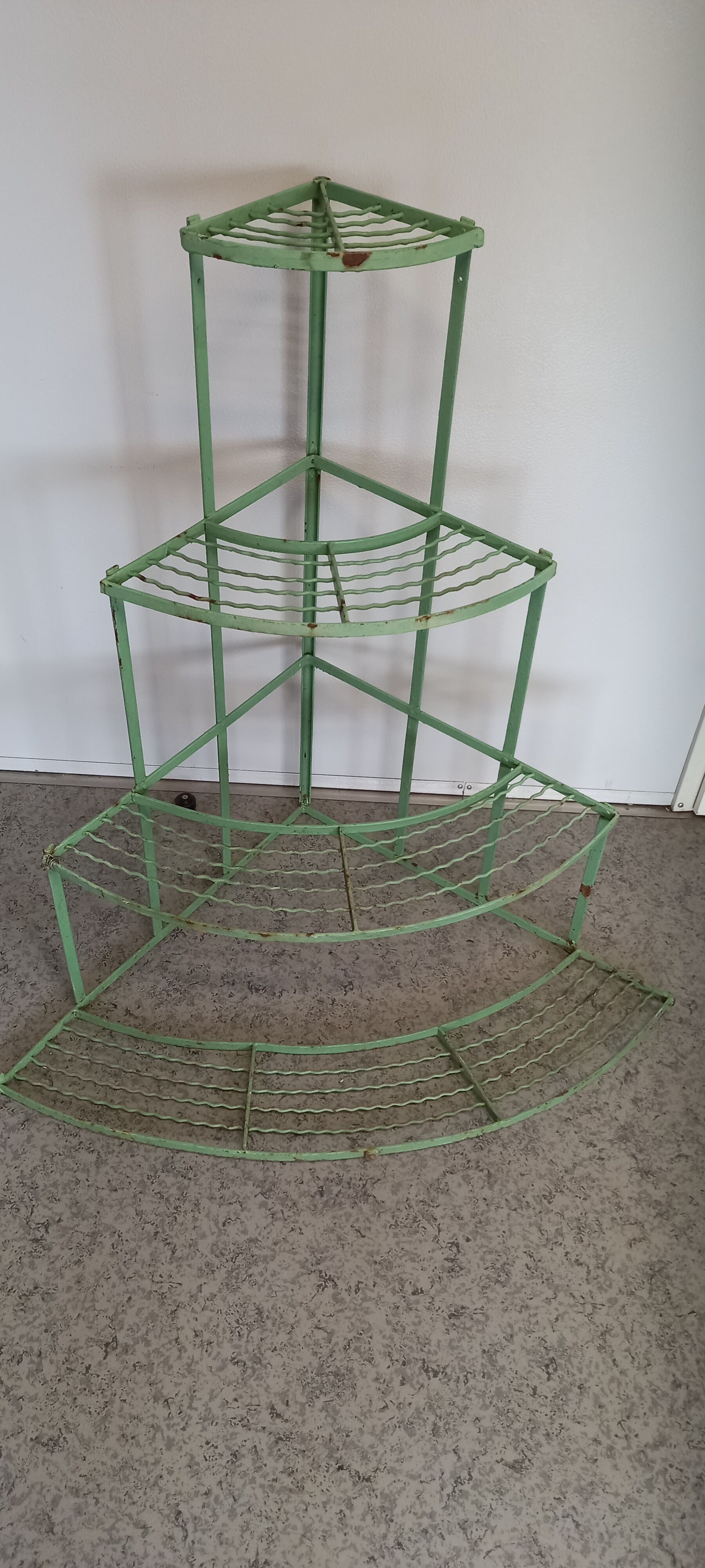 Porte plante quart de lune  fer vintage