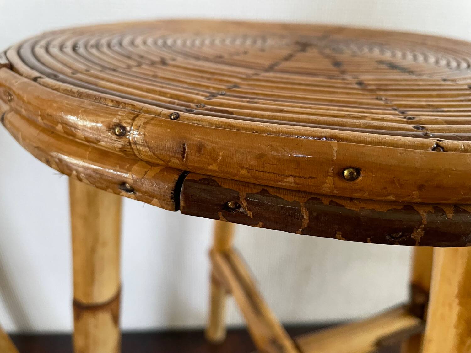 Vintage rattan stools