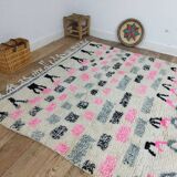 Handmade wool Berber rug 284 X 194 CM