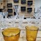 Bol et verre vintage ambrés