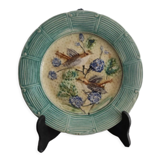 Old plate - Green Marli slip - XIX century