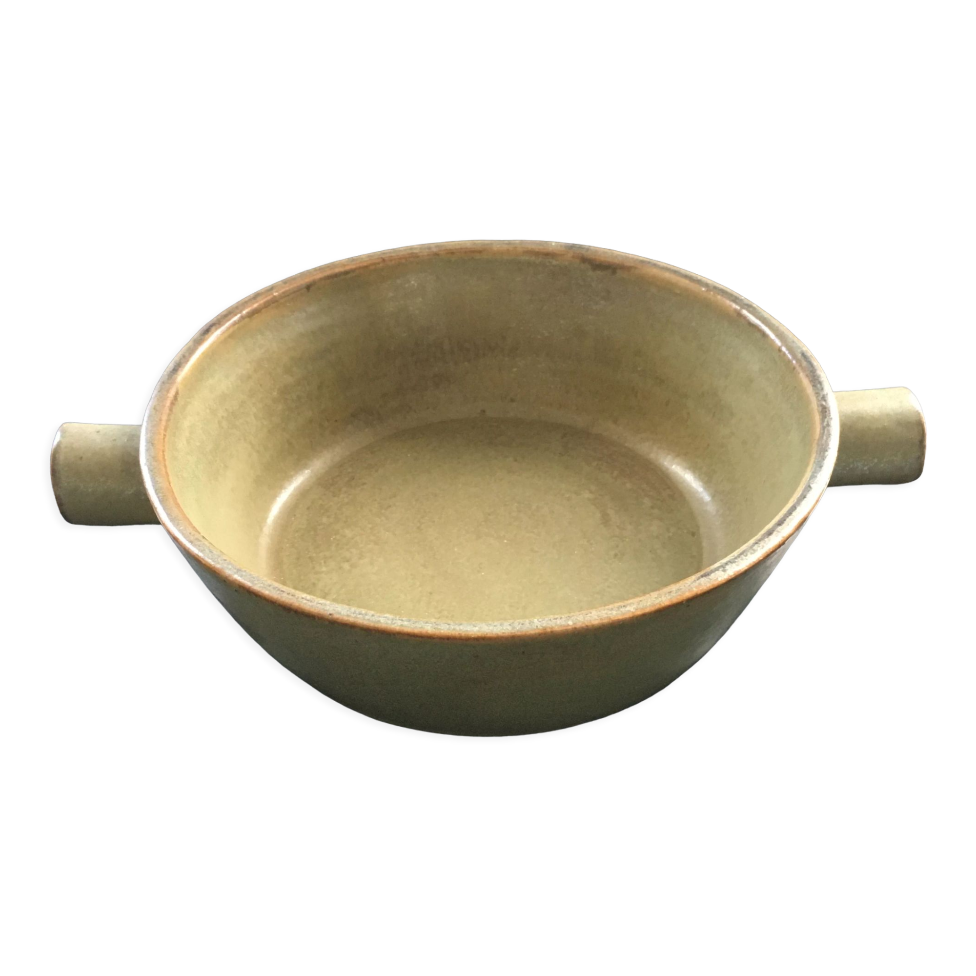 Green stoneware dish