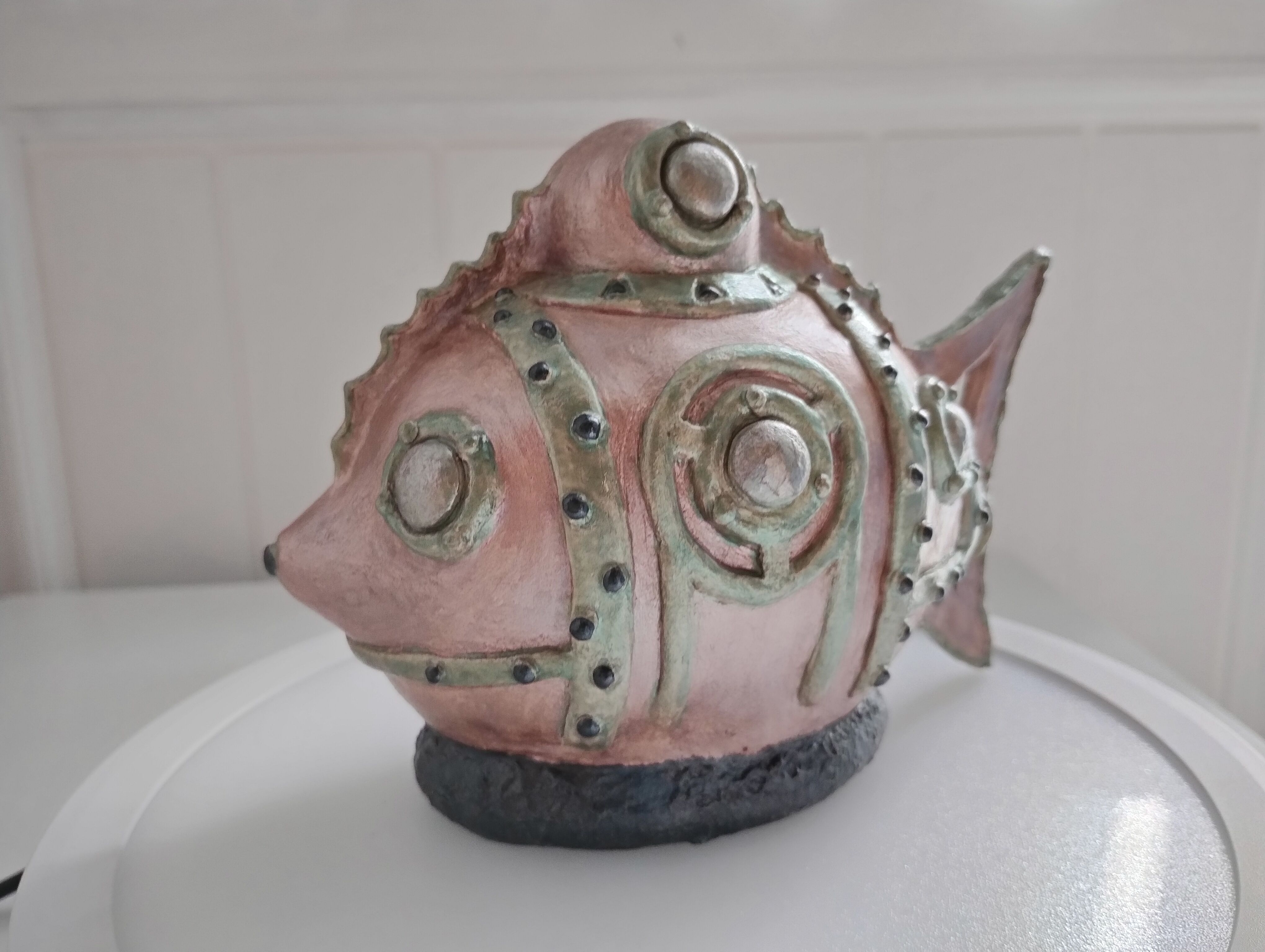 Nautilus sandstone sculpture. Unique handmade piece.