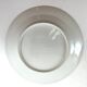 5 white dessert plates with green border 19,5cm