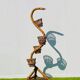 Bamboo snake plant holder. Vintage 50s.