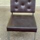 Scandinavian chair in faux leather and chrome steel 1980