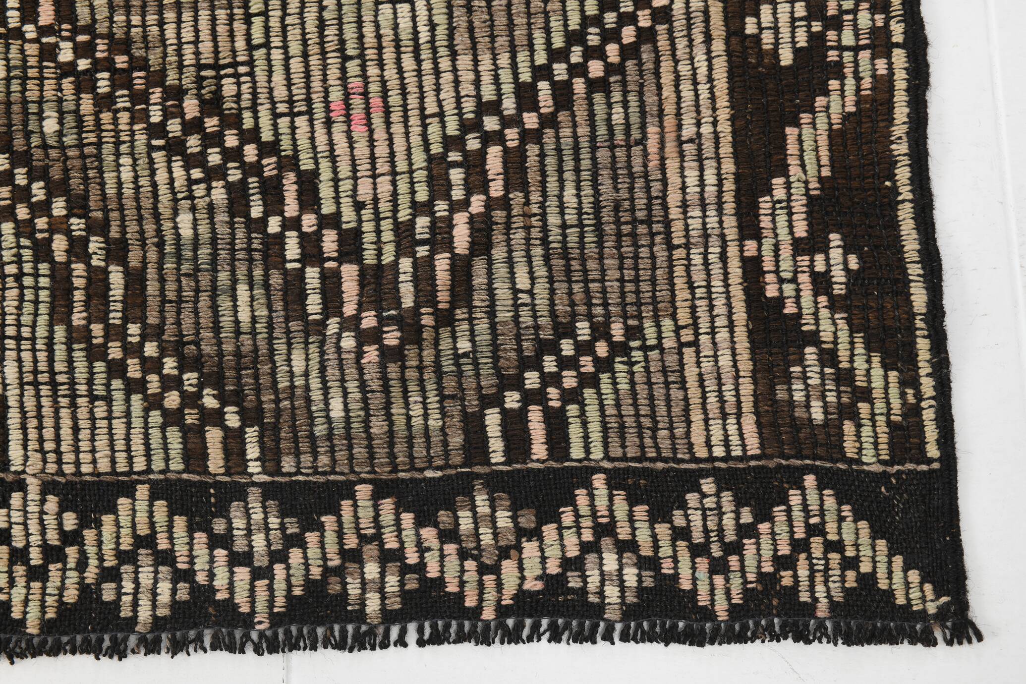 5x10 Long Wide Brown & Cream Kilim Rug, 151x286Cm
