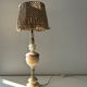 Grande lampe onyx et macramé 