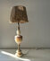 Grande lampe onyx et macramé 