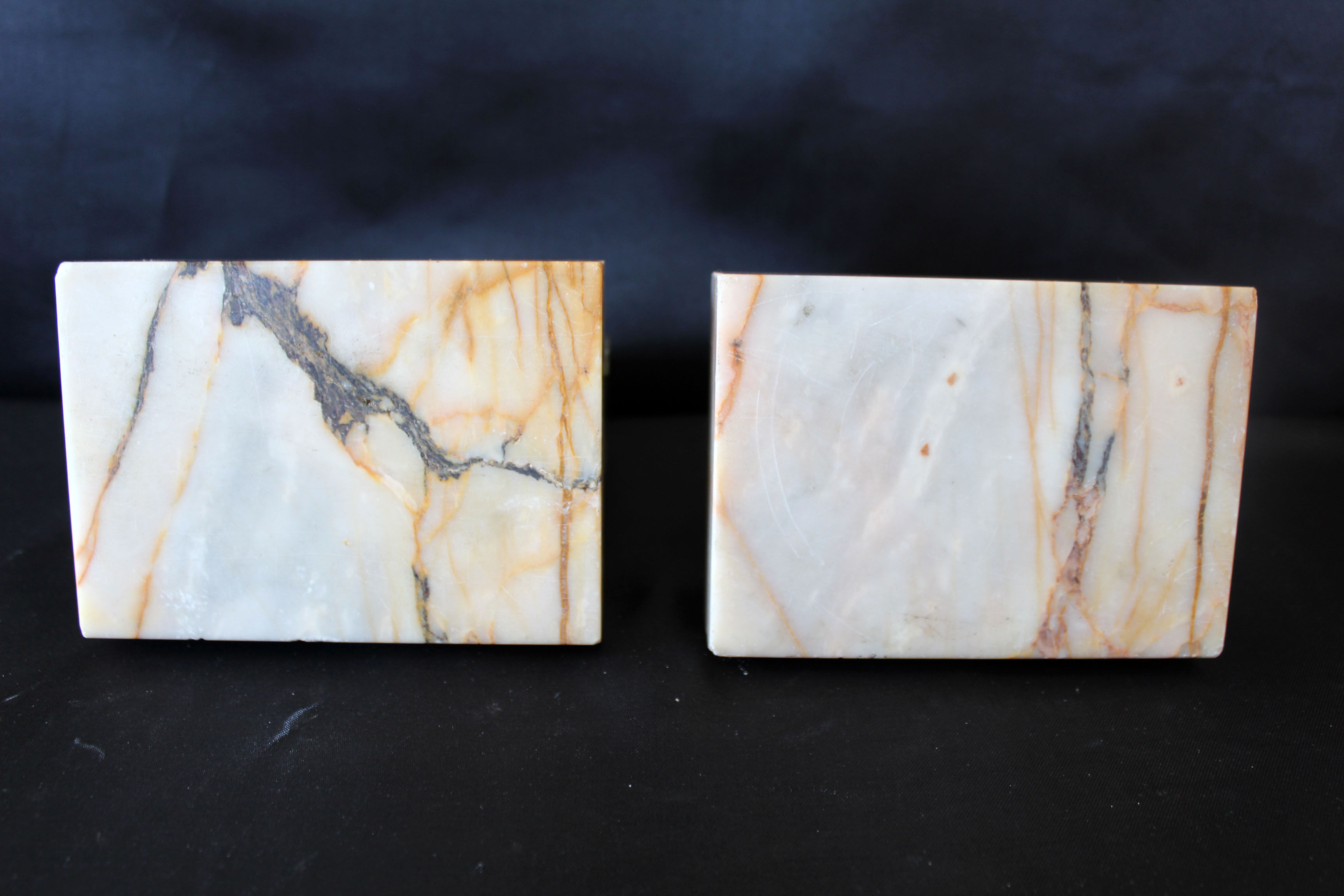 Art Deco marble bookends