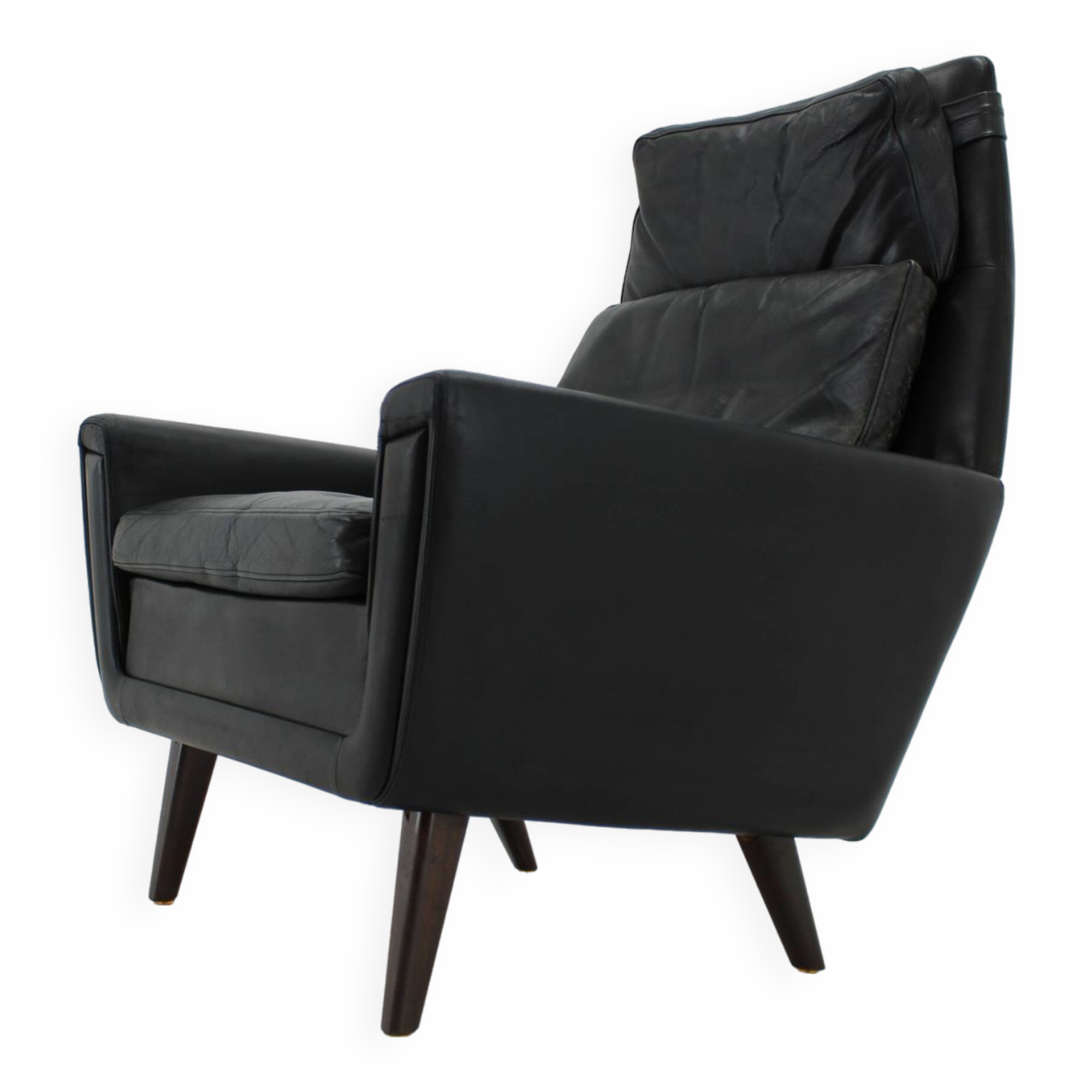 1970 Leather High Back Armchair , Denmark