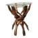 Rare six-branched intertwined pied and glass top.