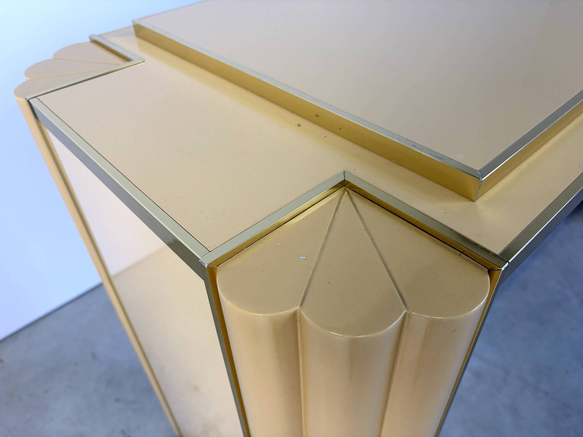Lacquer console by Alain Delon for Maison Jansen, 1970s