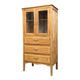 Buffet parisien vitré Art déco en bois brut